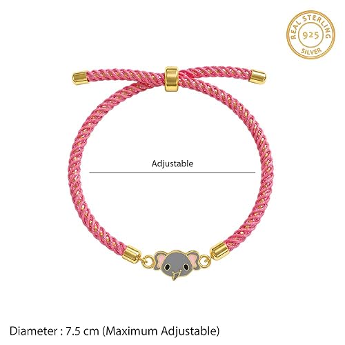 GIVA 925 Silver Golden Baby Elephant Rakhi For Kids