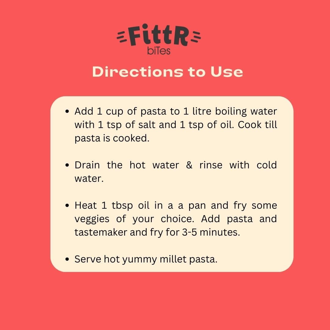 FittR Bites Ragi Millet Pasta - 360 Grams