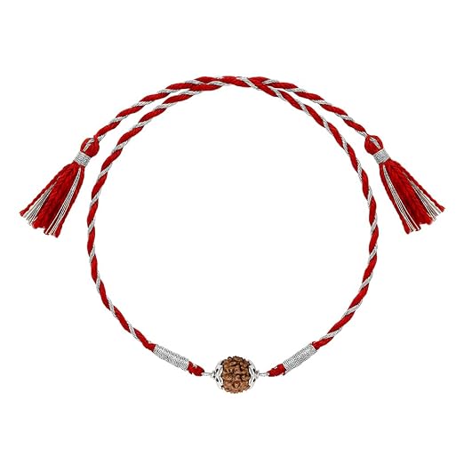 GIVA 925 Silver Sacred Rudraksha Rakhi