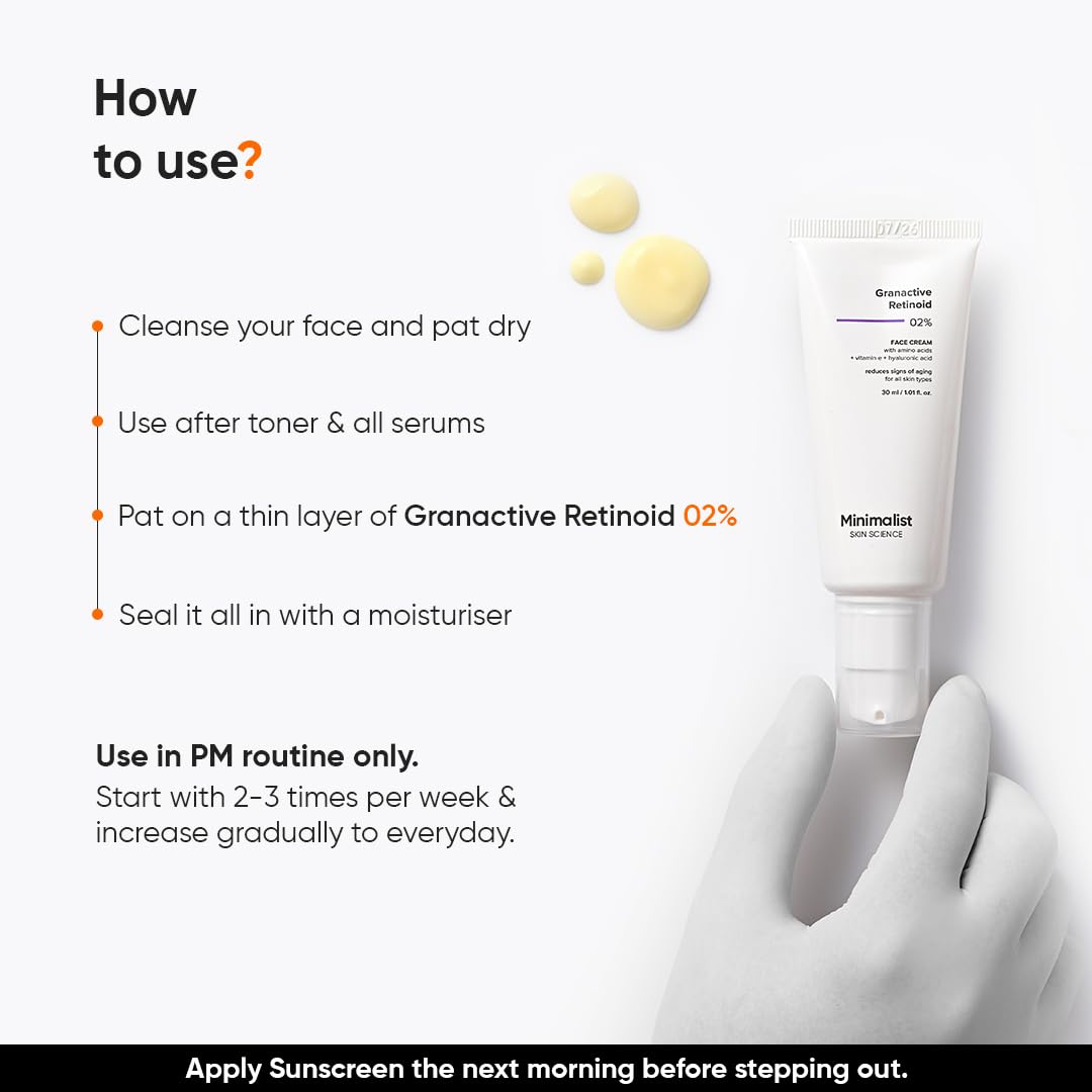 Minimalist 2% Retinoid Anti Ageing Night Cream for Wrinkles & Fine Lines-30 ml