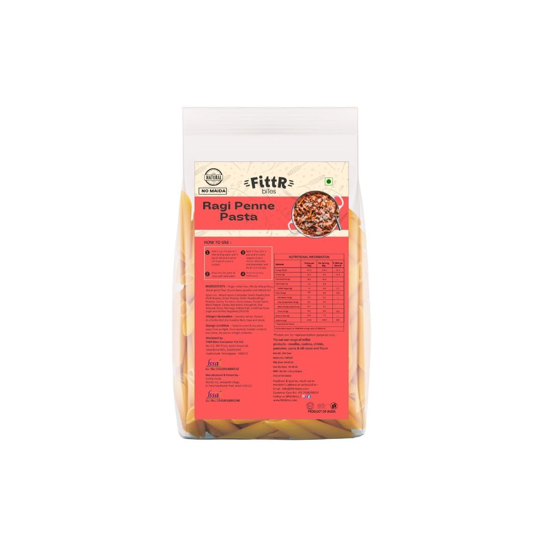 FittR Bites Ragi Millet Pasta - 360 Grams