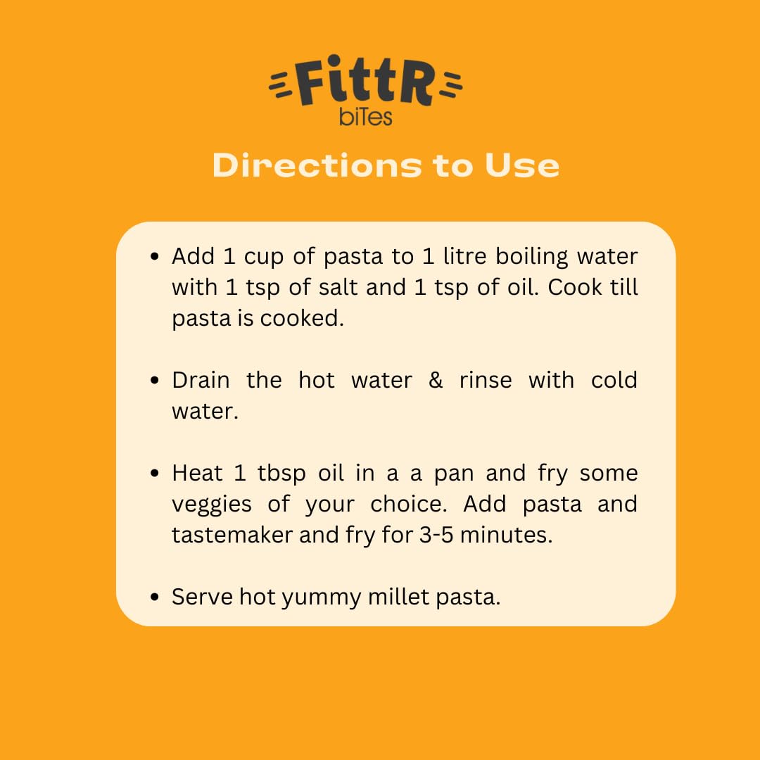 FittR Bites Jowar Millet Pasta - 360 Grams