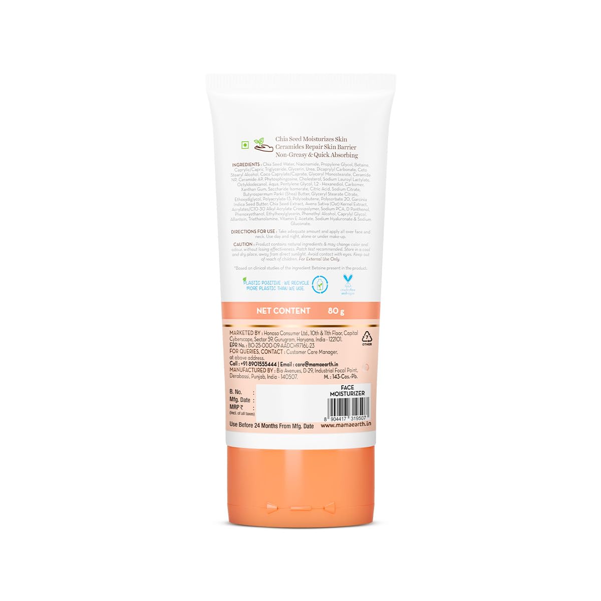 Mamaearth Chia Calming Moisturizer with Chia Seed &amp; Ceramides -80 g