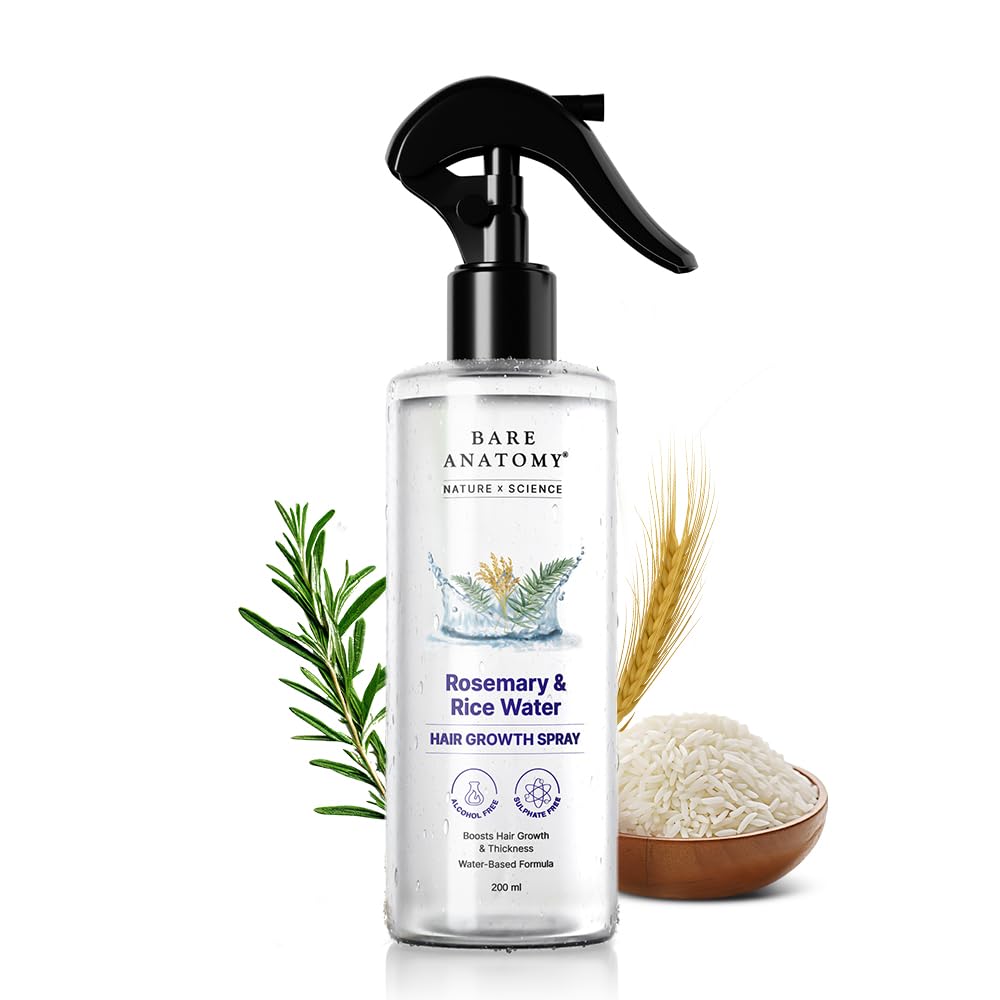Bare Anatomy Rosemary & Rice Water Hair Growth Spray - 200 ml