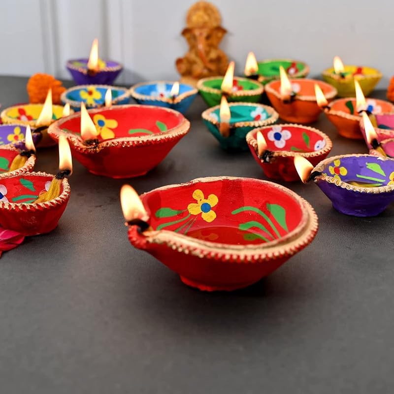 Saudeep India Pack of 11 Diwali Diyas