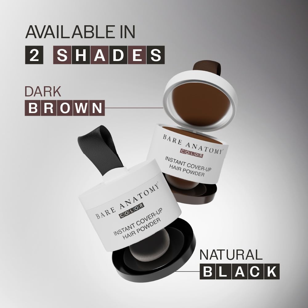 Bare Anatomy Instant Cover-Up Hair Powder | 100% Instant Grey Coverage