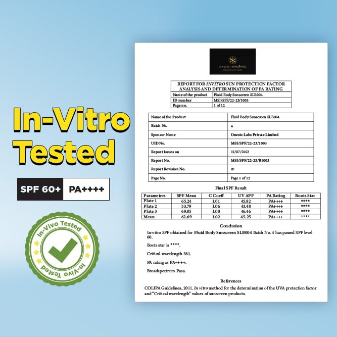 SunScoop Hydrating Fluid Sunscreen for Face and Body SPF 60 PA++++ Broad Spectrum