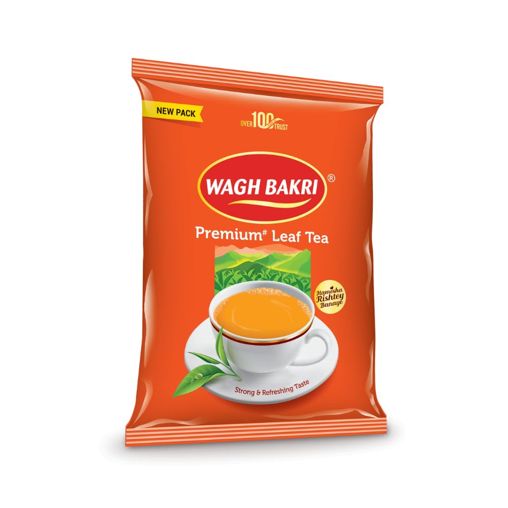 Wagh Bakri Premium Leaf Tea, Poly Pack, 500 Gram, Black Tea