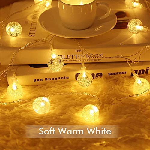 Desidiya® 14 LED Crystal Ball String LED Diwali Lights for Decoration for Home 4 Mtr Warm White
