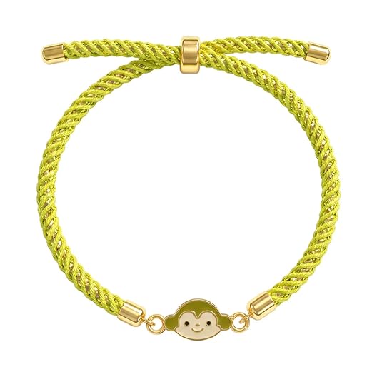 GIVA 925 Silver Golden Monkey Charm Kids Rakhi