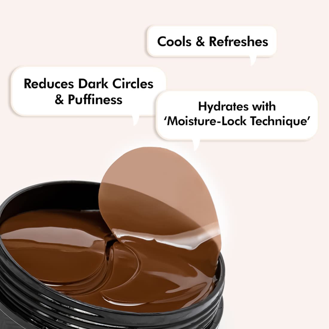 mCaffeine Coffee Hydrogel Eye Patches for Dark Circles- 30 Pairs | 90G