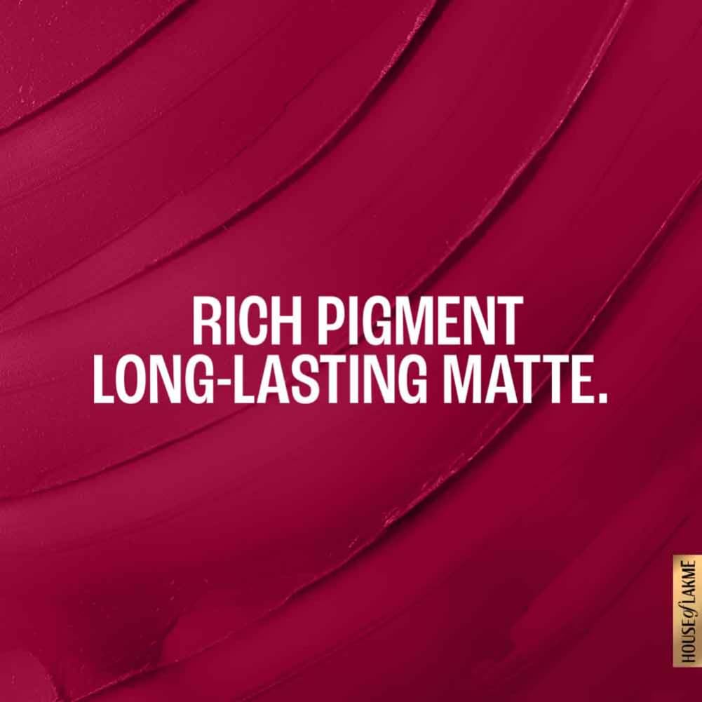 Lakme Forever Matte Lipstick Red Aurora | 4.5g