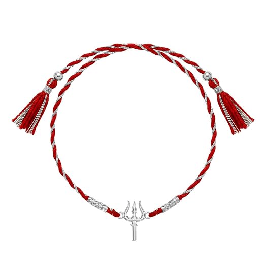 GIVA 925 Silver Blessed Trishul Rakhi