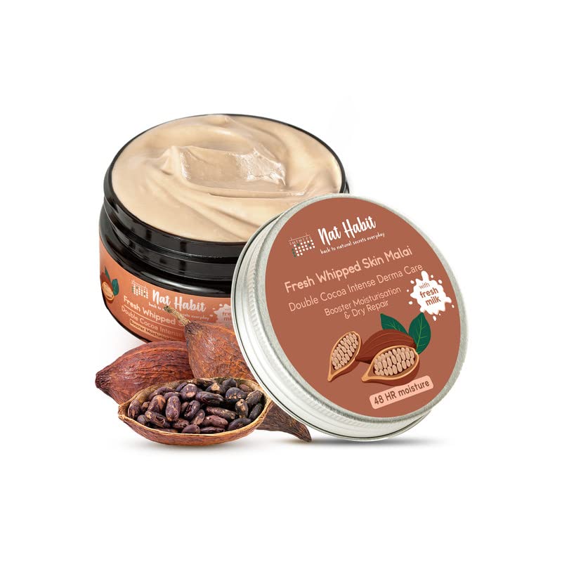 Nat Habit Double Cocoa Moisturiser, Skin Malai - 120ml