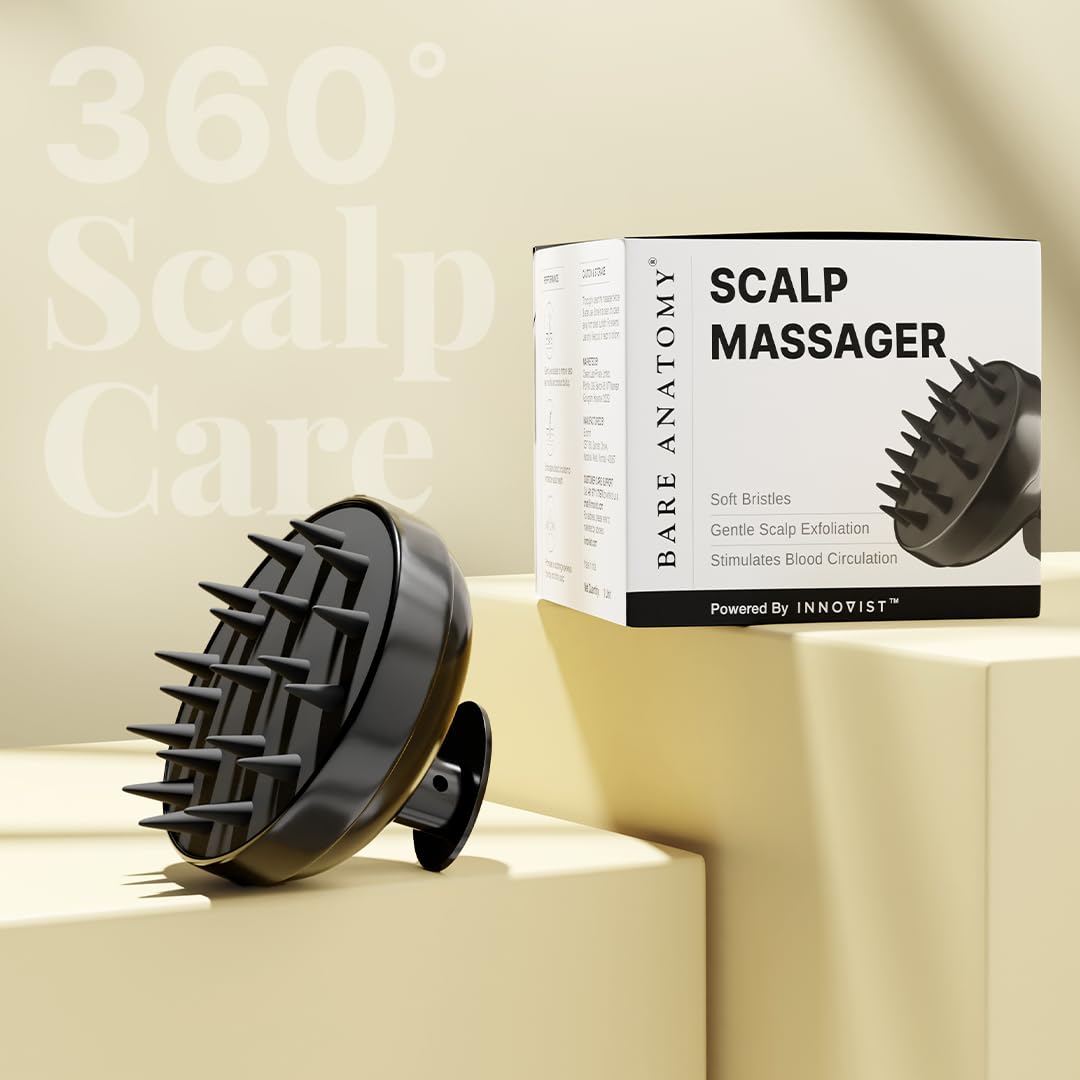 Bare Anatomy Scalp Massager Brush | Soft Silicone Bristles