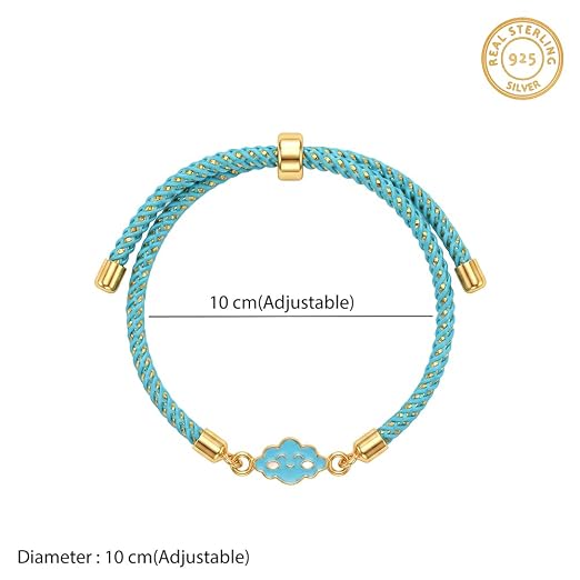 GIVA 925 Silver Golden Cute Cloud Kids Rakhi