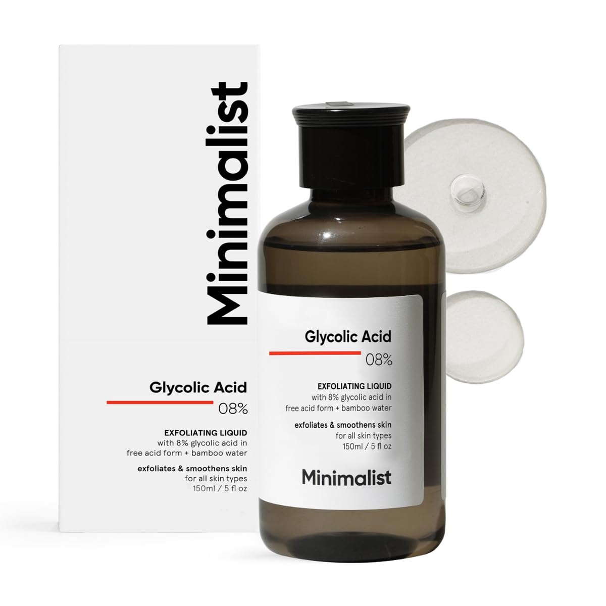 Minimalist 8% Glycolic Acid Toner For Glowing Skin-150 ml