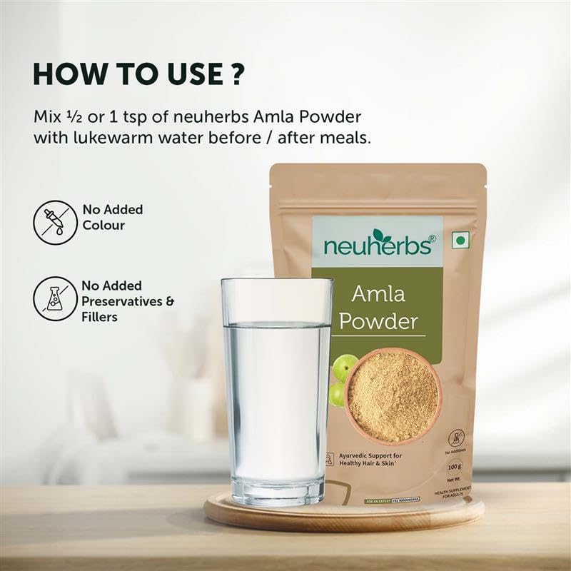 Neuherbs Amla Powder For Hair Growth & Glowing Skin - 100g