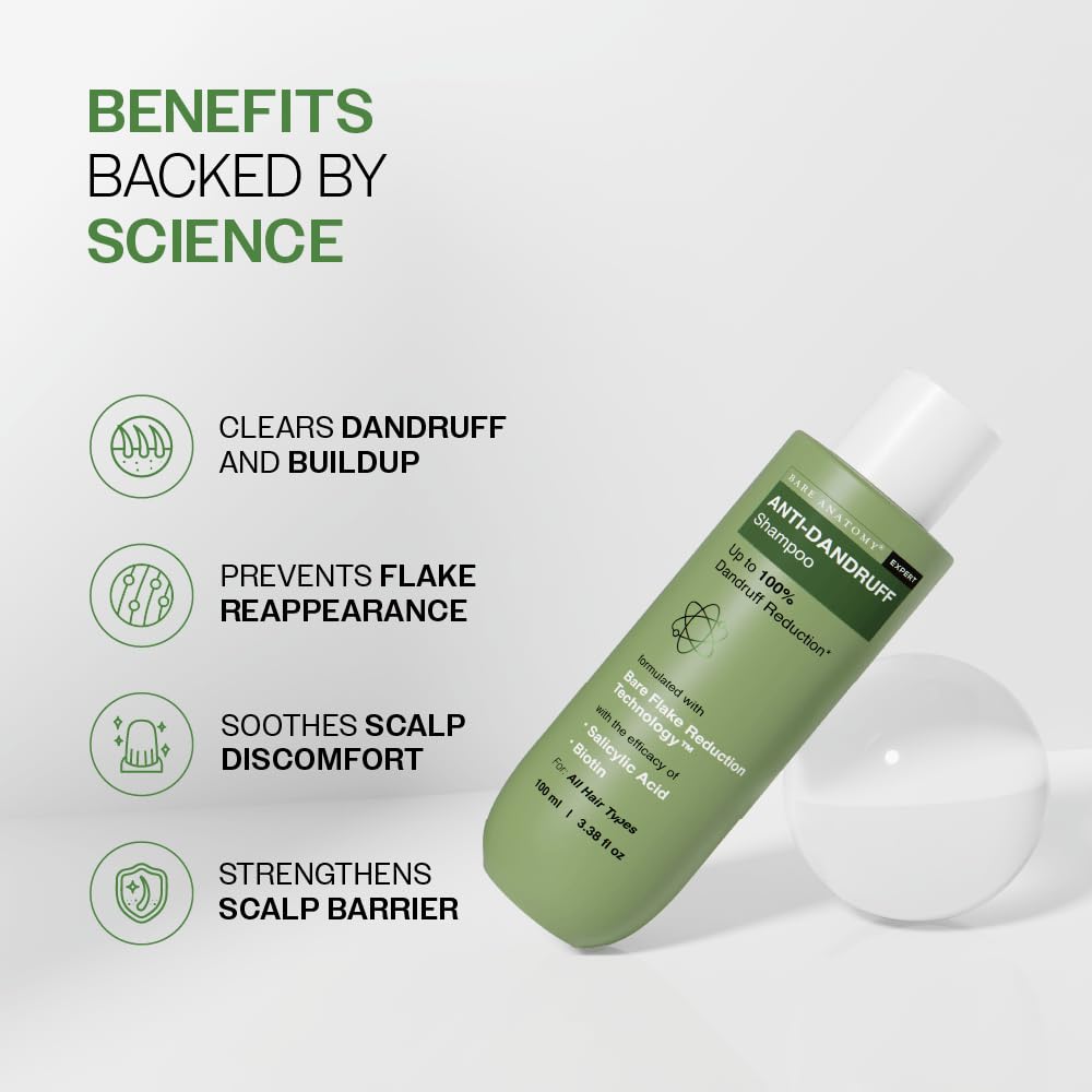 Bare Anatomy Expert Anti-Dandruff Shampoo with Salicylic Acid & Biotin - 250 ml