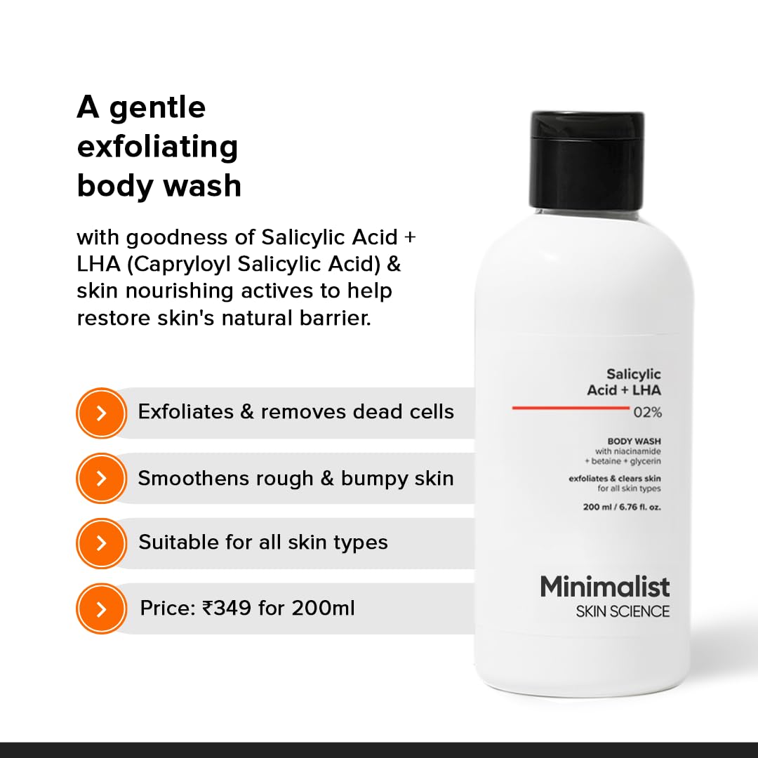 Minimalist 2% Salicylic Acid + LHA Body Wash | 200 ml
