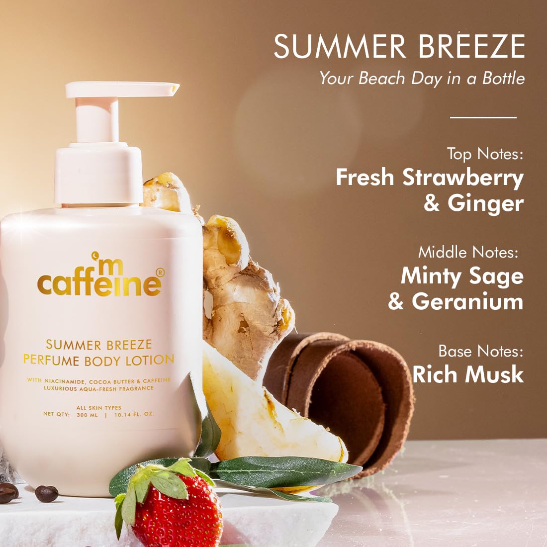 mCaffeine Summer Breeze Aqua Body Lotion 300ml