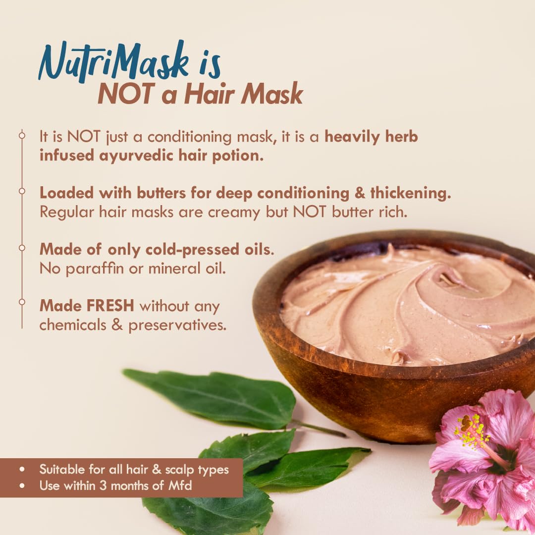 Nat Habit Curry Sesame NutriMask Fresh Hair Mask For Grey Hair - (Pack of 2 x 40 gm)