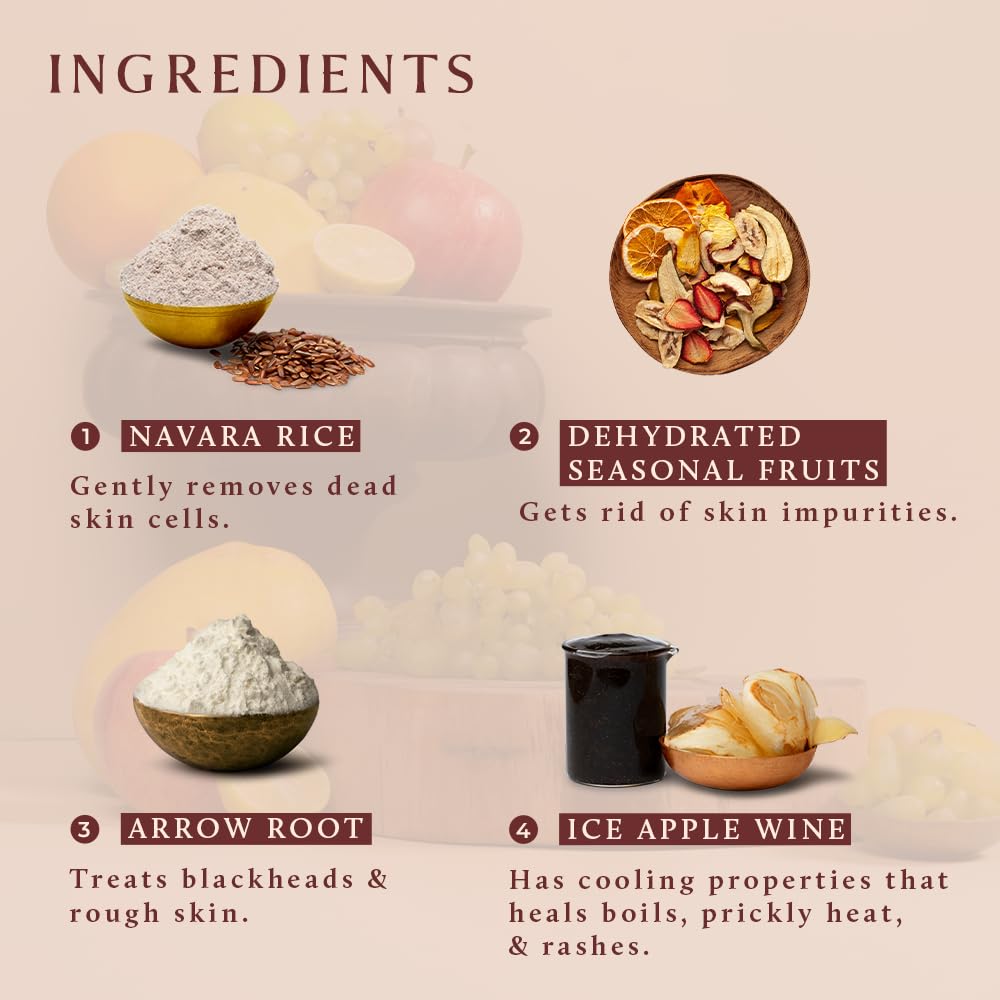 Old School Rituals Ice Apple & Fruit De-Tan Scrubbing Mask| 50g