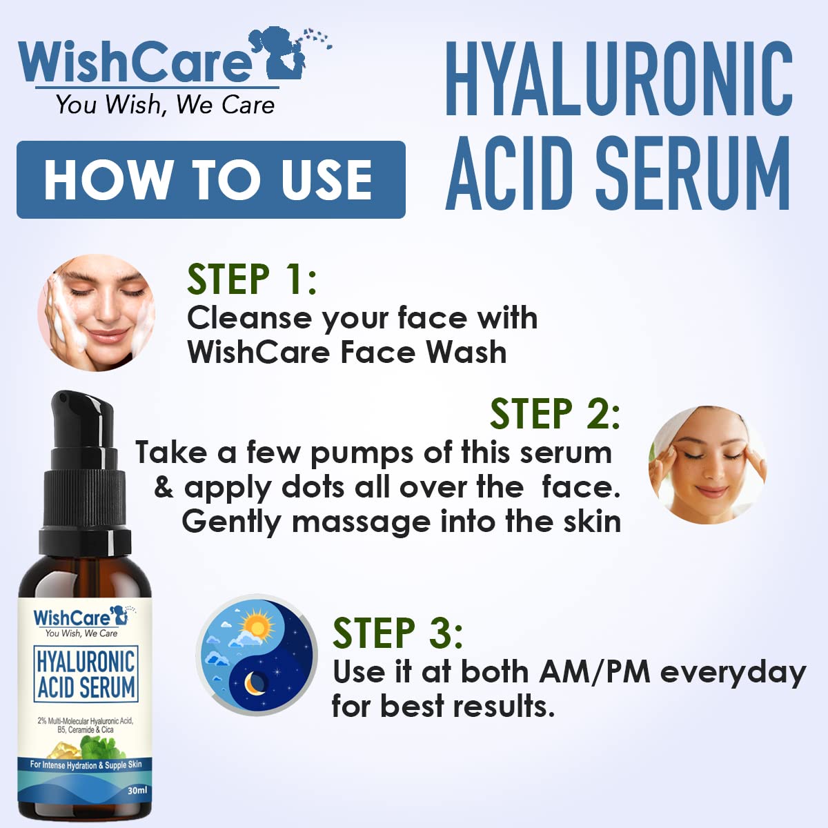 WishCare 2% Hyaluronic Acid Serum - 30 ml