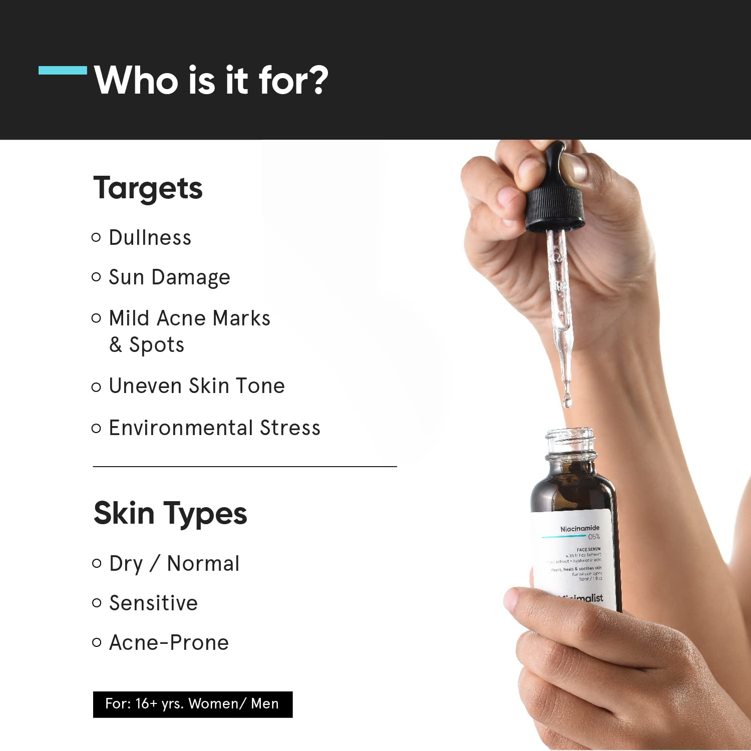 Minimalist Niacinamide 5% Face Serum & Marula Oil 5% Moisturizer Combo