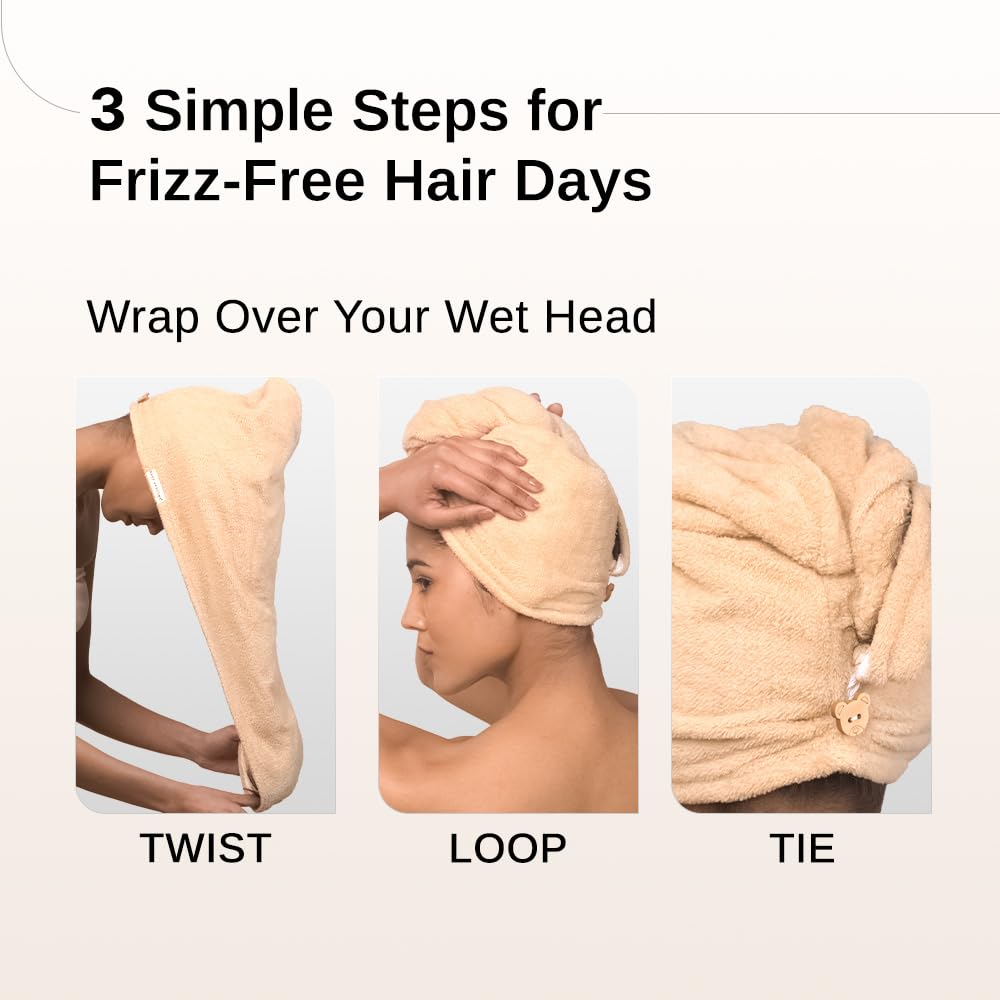 Bare Anatomy Microfiber Hair Wrap | Fast Drying Towel