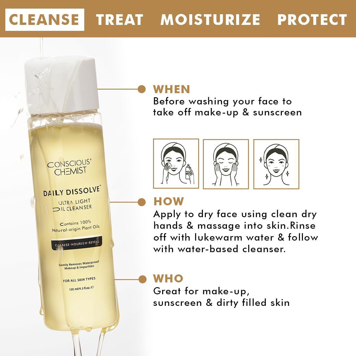 Conscious Chemist Makeup Remover Oil Cleanser
