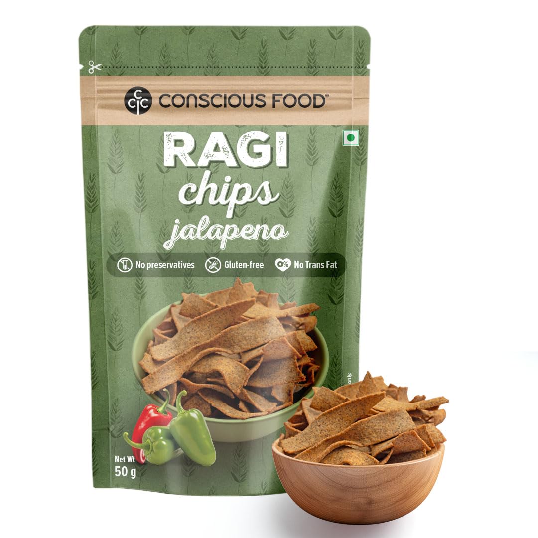 Conscious Food Ragi Chips | 50g - Pack Of 5