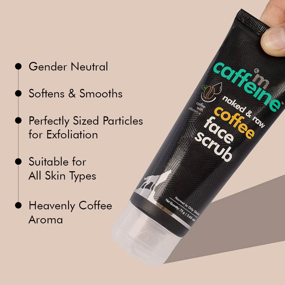 mCaffeine Coffee Tan Removal Face Scrub with Walnut 75g