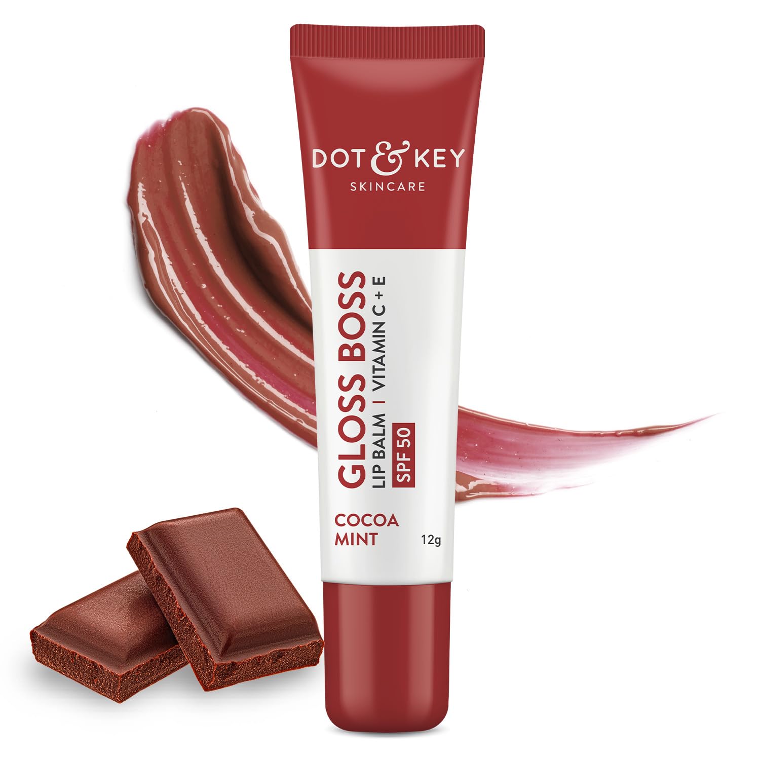 Dot & Key Cocoa Lip Balm with Shea Butter (12gm) for Naturally Glowing and Hydrated Lips