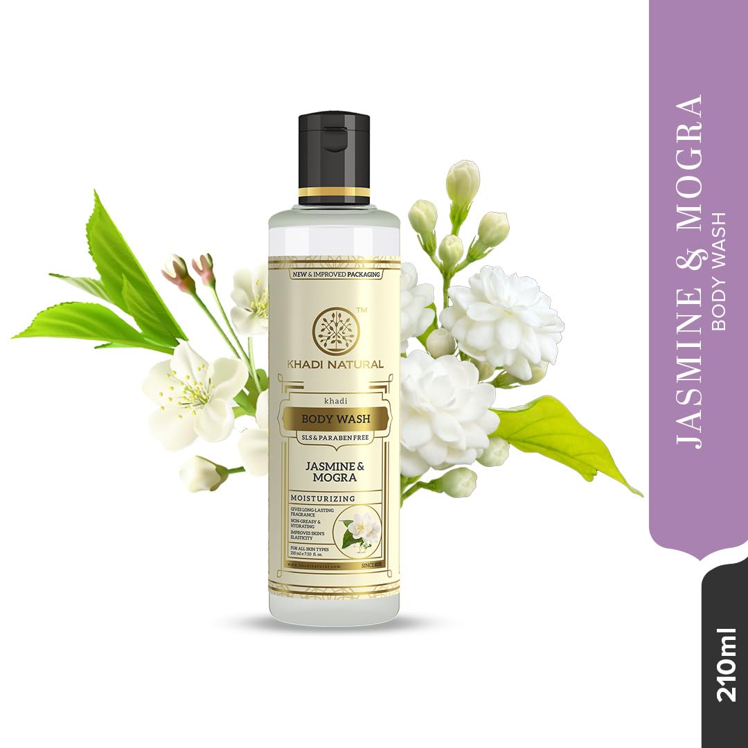 Khadi Natural Jasmine & Mongra Herbal Body Wash | (210ml)