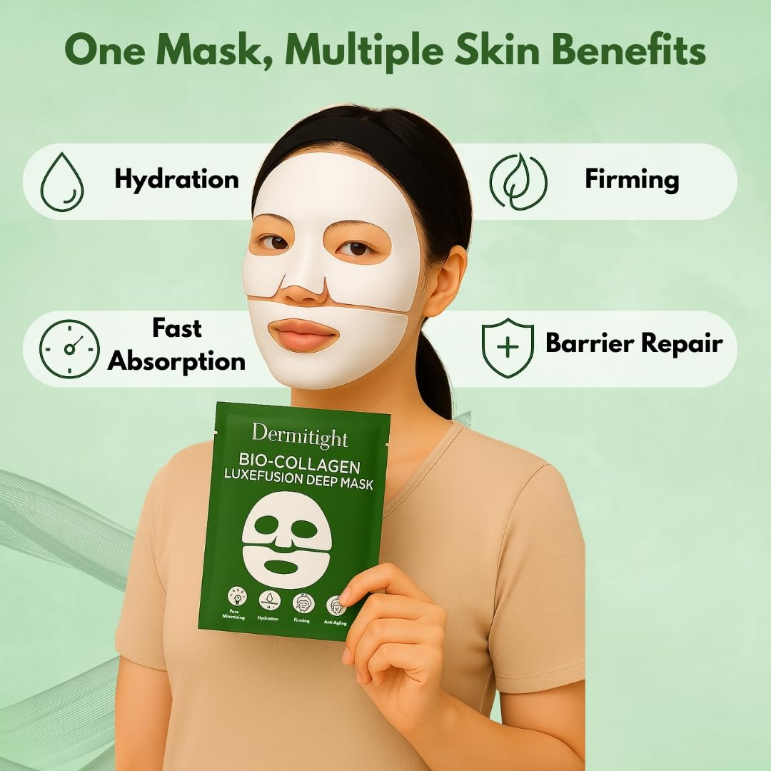 Bio Collagen Face Mask (Pack of 1) | Korean Face Mask Sheet with Hydrogel