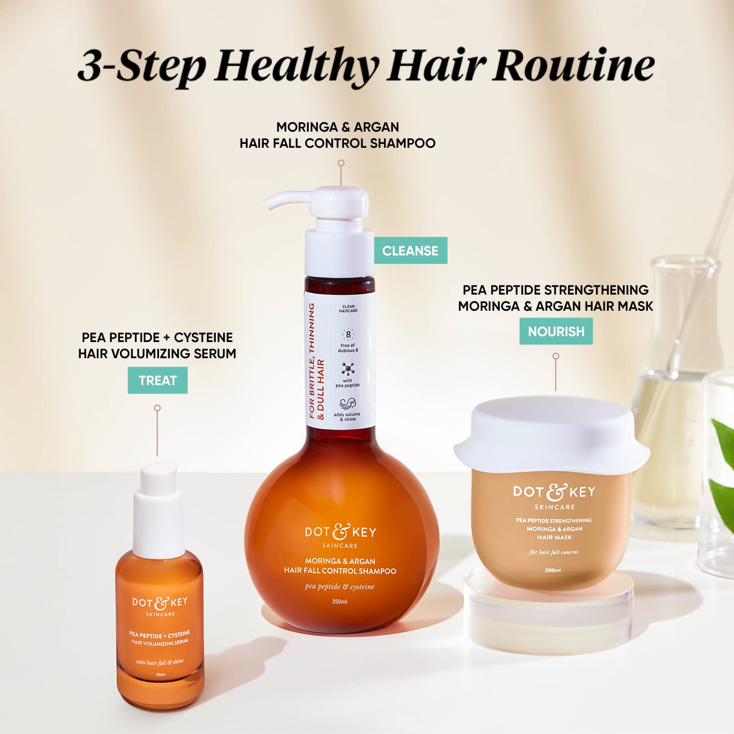 DOT & KEY Pea Peptide Strengthening Hair Mask With Moringa & Argan