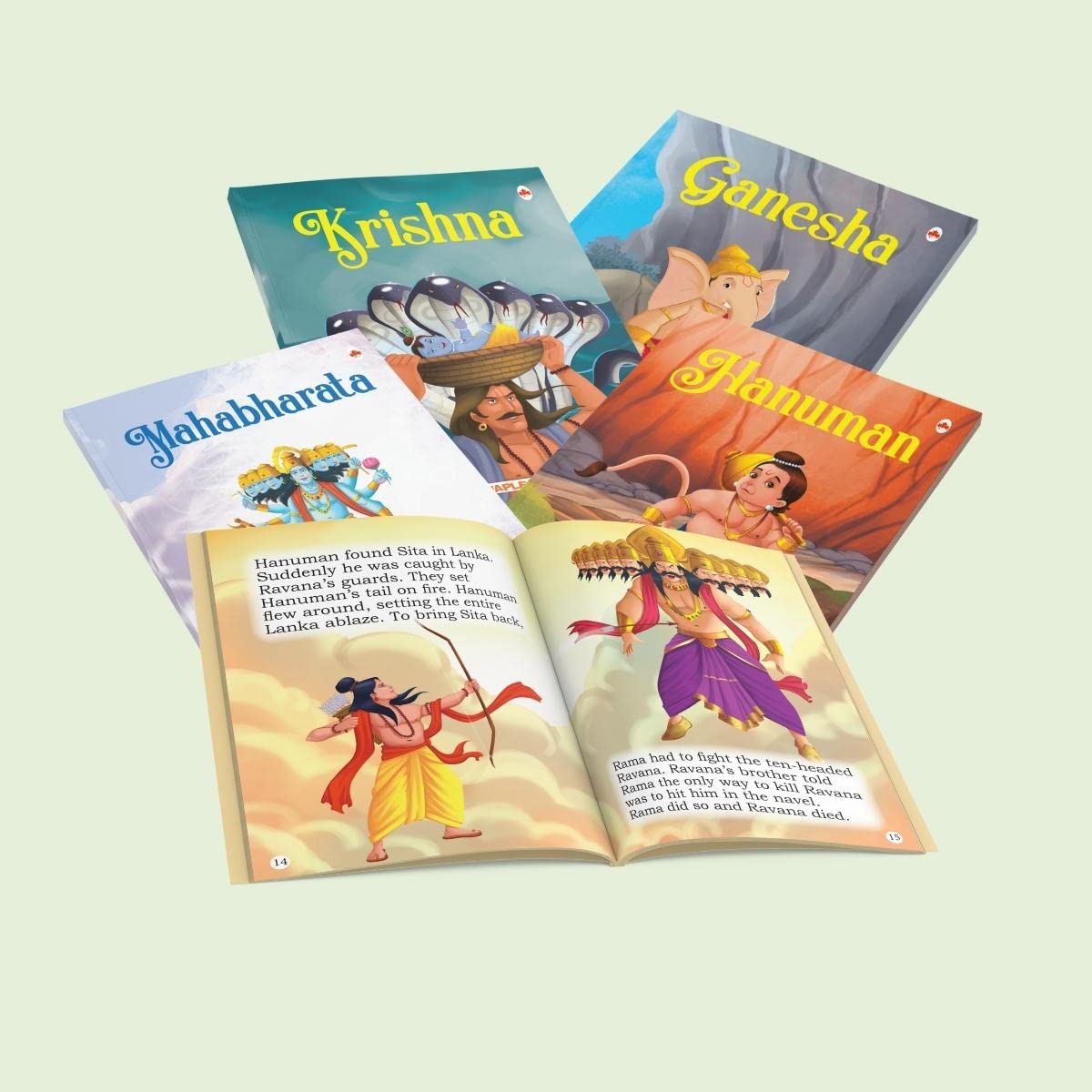 My First Mythology Tale (Illustrated) (Set of 5 Books) - Mahabharata, Krishna, Hanuman, Ganesha, Ramayana