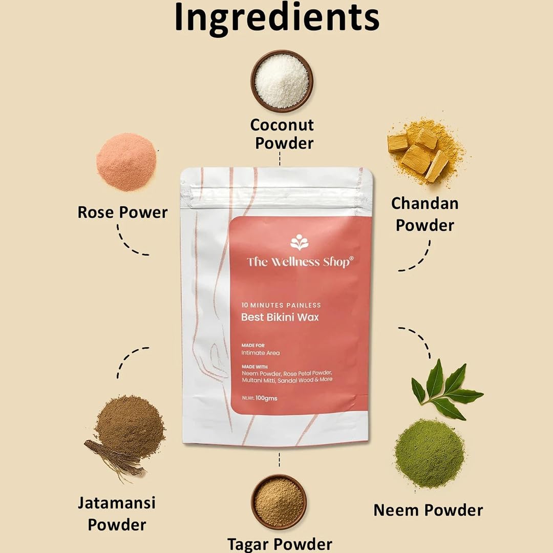 The Wellness Shop - Bikini Wax Powder 10 Minutes Herbal Hair Removal
