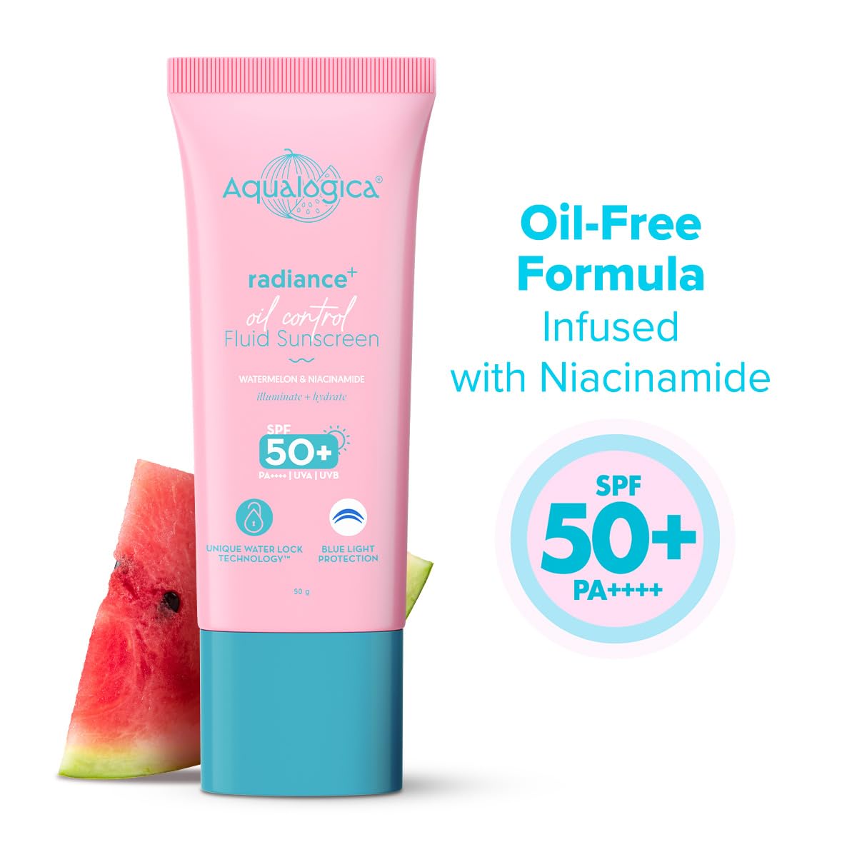 Aqualogica Radiance+ Oil Control Fluid Sunscreen For Oily Skin - 50 G