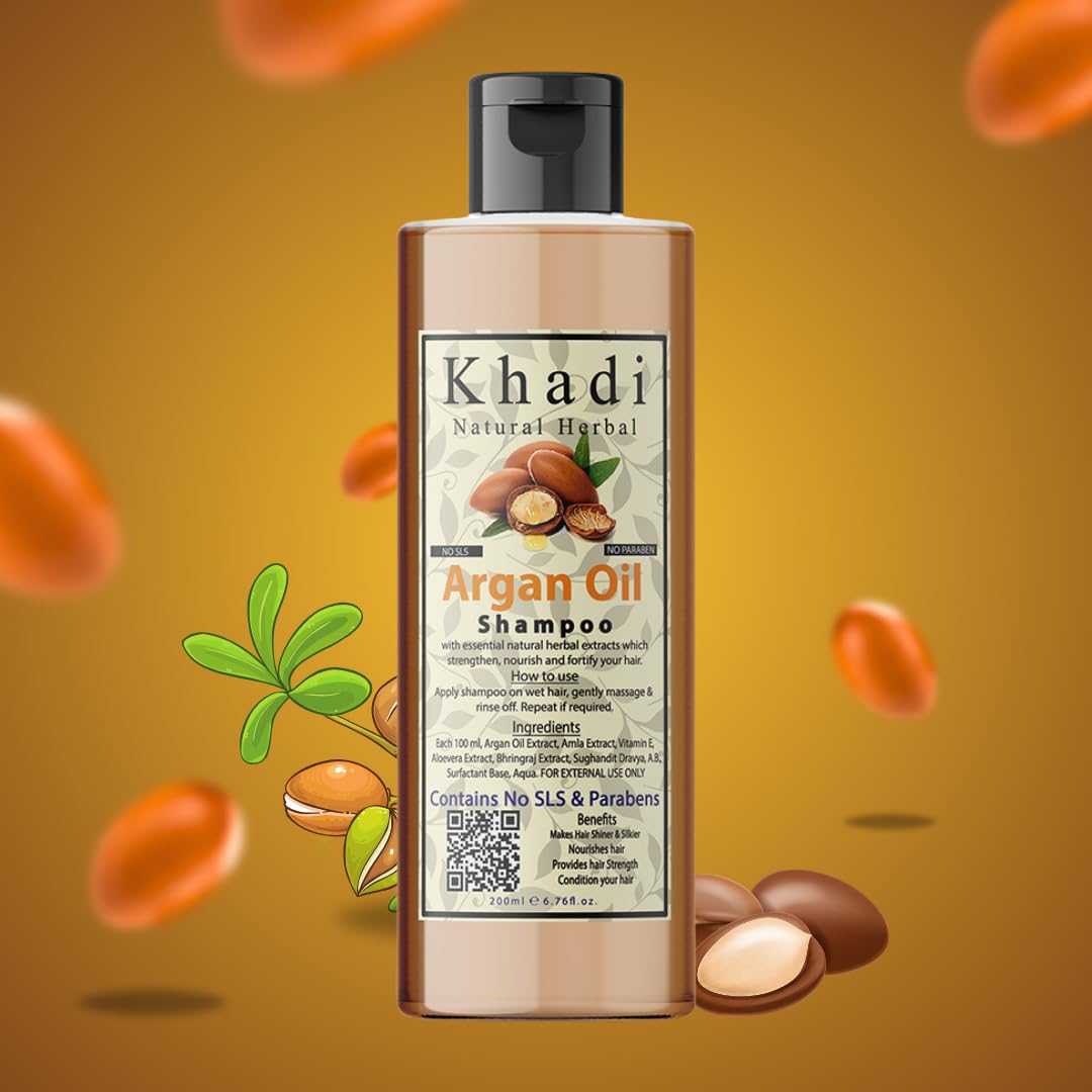 Khadi Natural Herbal Argan Oil Shampoo For Hair Growth 200Ml