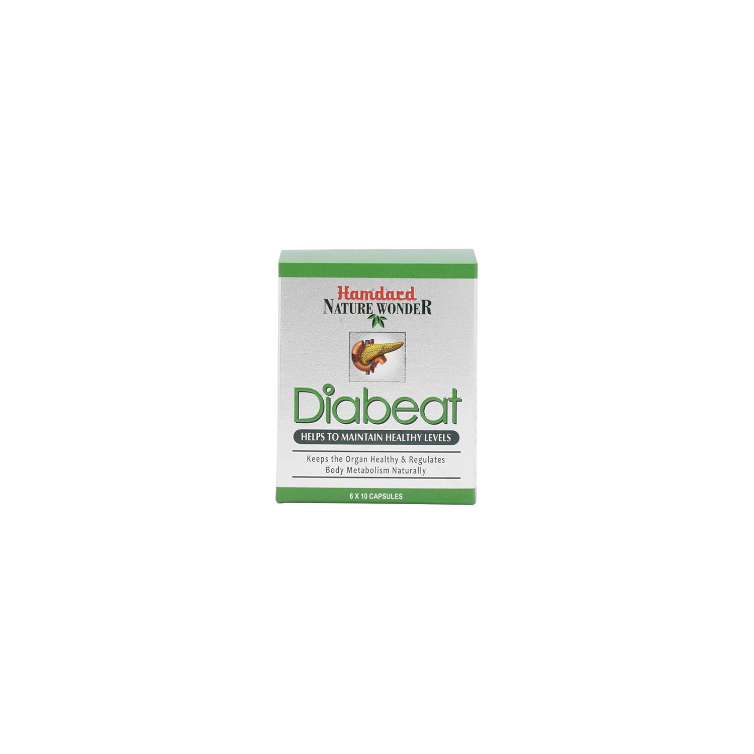 Hamdard Diabeat | 60 Capsules | All-natural Herbal Remedy