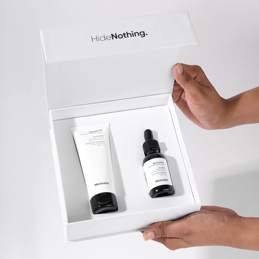 Minimalist Niacinamide 5% Face Serum & Marula Oil 5% Moisturizer Combo