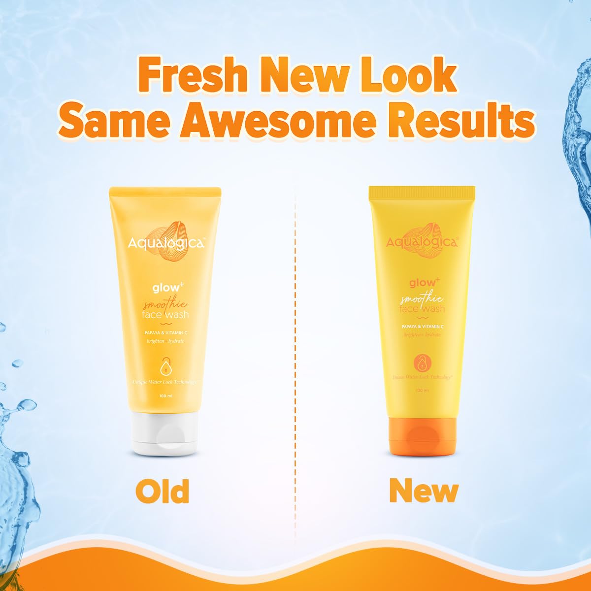Aqualogica Glow+ Smoothie Face Wash with Vitamin C, Hyaluronic Acid & Papaya