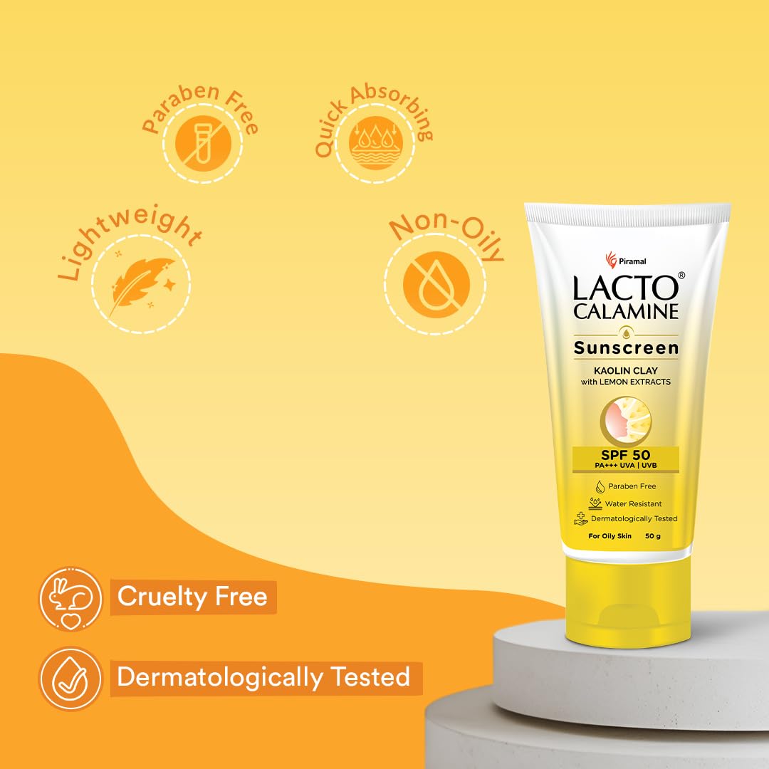 Lacto Calamine SPF 50 Sunscreen for Oily Skin 50g