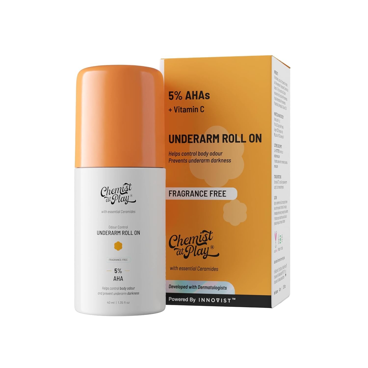 Chemist At Play UnderArm Roll On with 5% AHA, Lactic Acid - 40ml