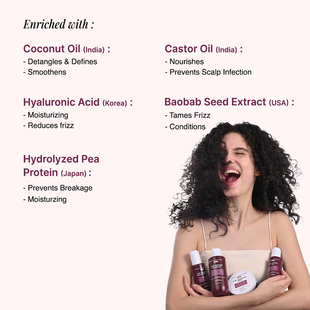 Bare Anatomy Curl Defining Shampoo + Hair Mask + Leave-In Conditioner + Gel