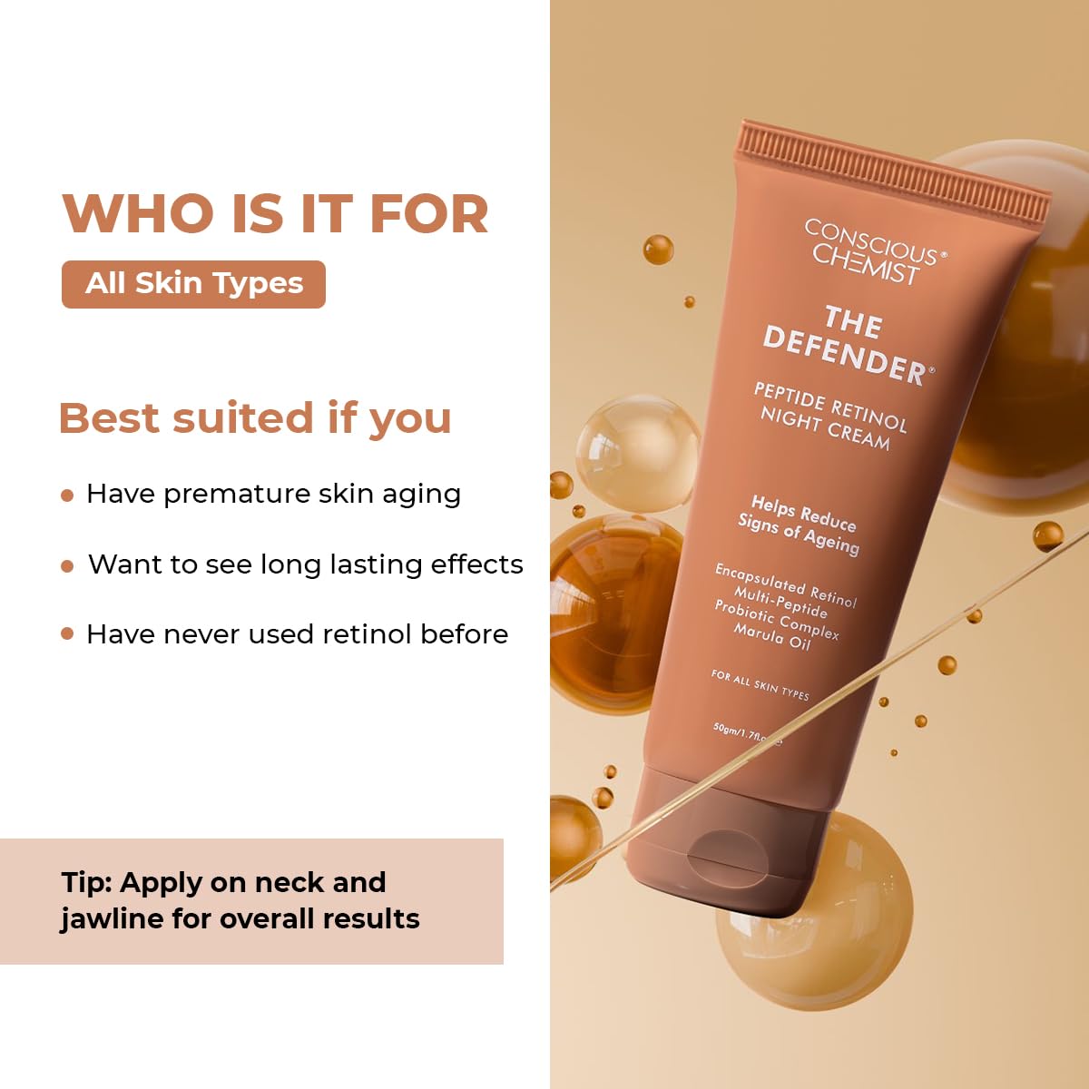 Conscious Chemist 0.2% Retinol Moisturizer Cream | 50g