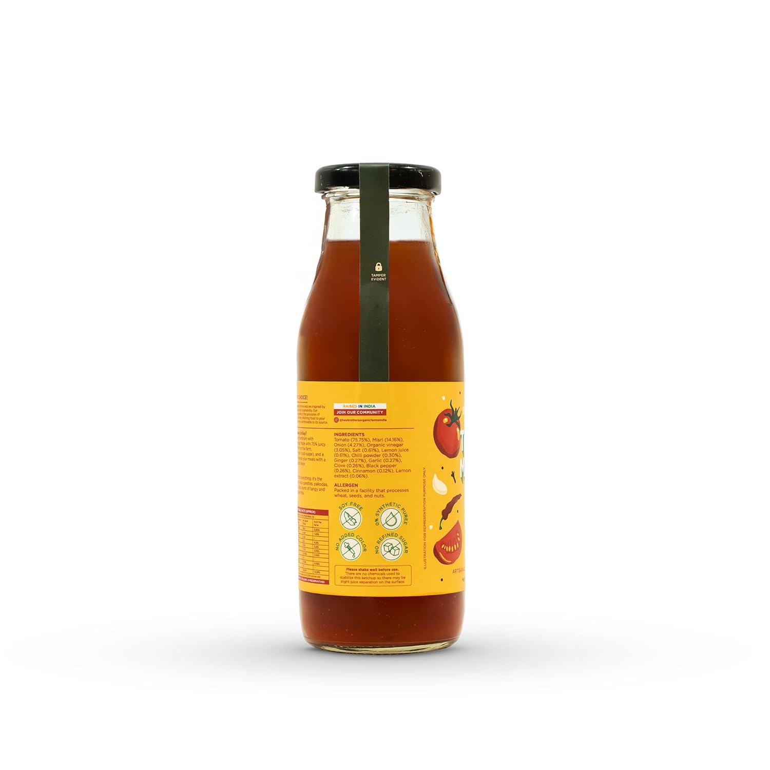 Two Brothers Organic Farms Truemato Ketchup - Spicy Tomato Ketchup - 300g