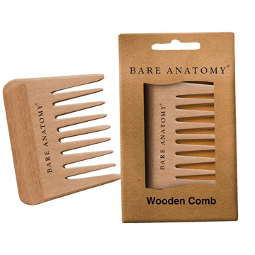 Bare Anatomy Wooden Comb - Made with Beech Wood